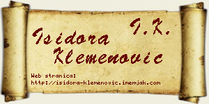 Isidora Klemenović vizit kartica